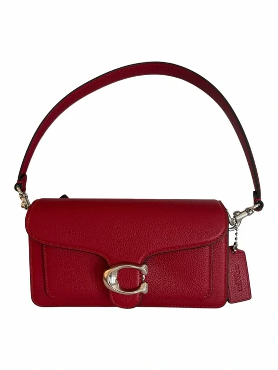 Coach Tabby 20 Ruby Pebbled Leather NWT Silver Hardware Shoulder Crossbody Bag - Picture 4 of 13
